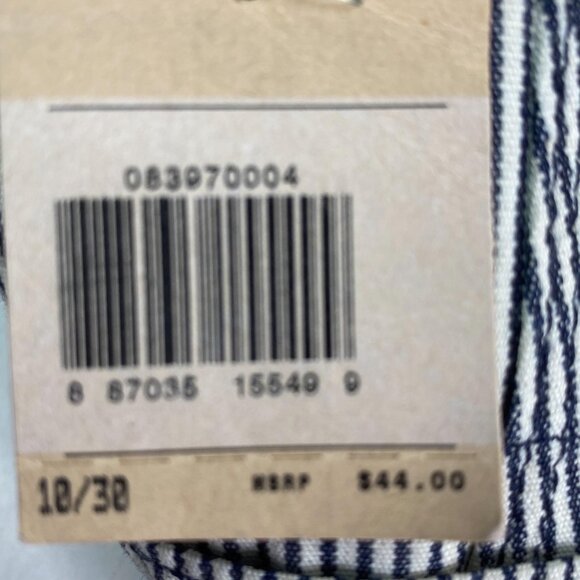 Levi's Womens Striped Cotton Shorts 4 Blue & White Casual Summer Wear Relax Fit - Picture 5 of 11